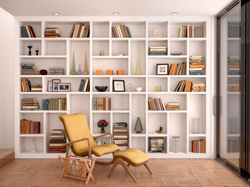 Bookshelf with Hidden Storage