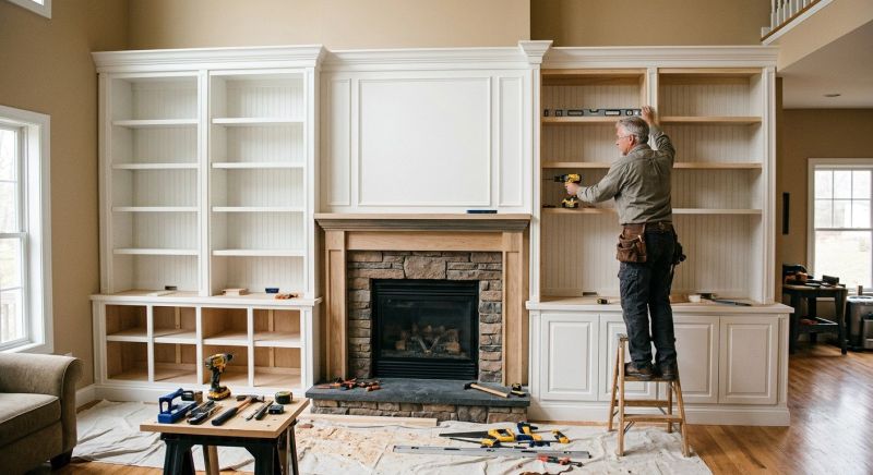 Fireplace Cabinet Installation in Annapolis, MD