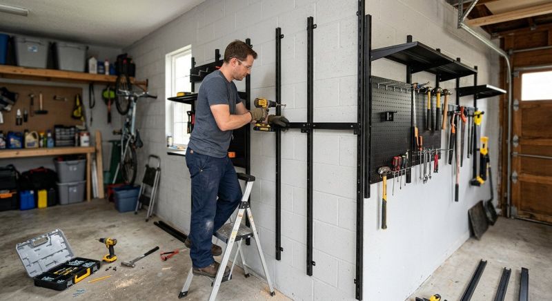 Garage Tool Rack Installation in Frederick, MD