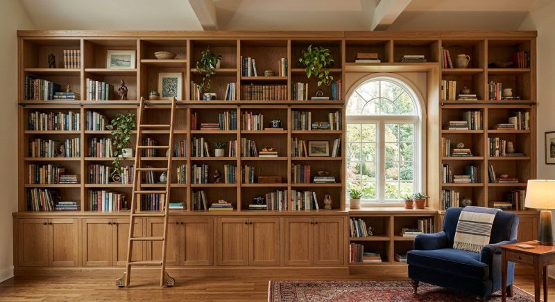 Custom Bookshelves Installation in Raleigh, NC