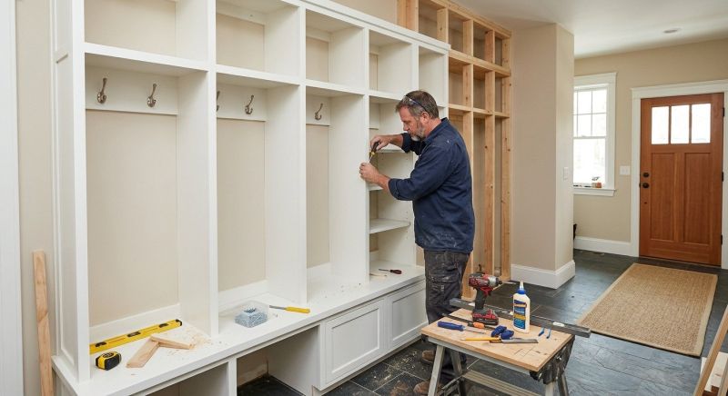 Mudroom Shelving Installation in Greensboro, NC